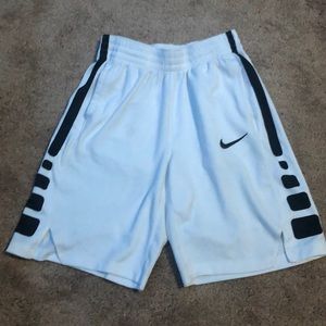 White Nike Elite Shorts